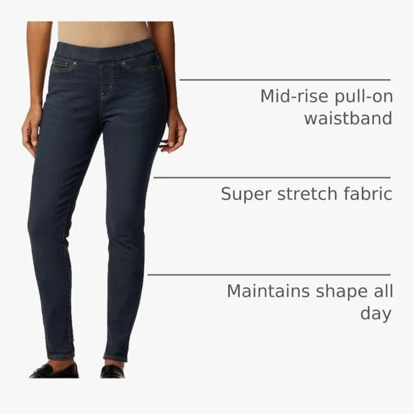 Levis Totally Shaping Pull On Skinny Women's Dark Blue Jeans - Picture 2 of 8